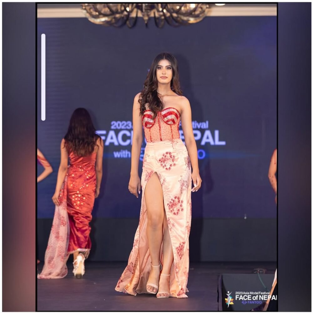 Blush & Scarlet Embellished Corset Gown - Image 2